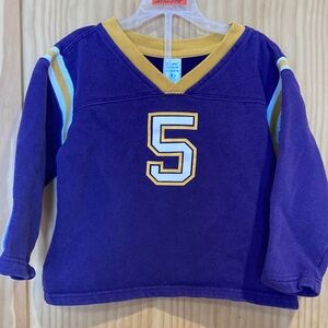 Old Navy Purple and Yellow Kids Jersey with Number 5